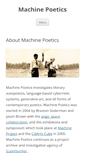 Mobile Screenshot of machinepoetics.com