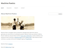Tablet Screenshot of machinepoetics.com